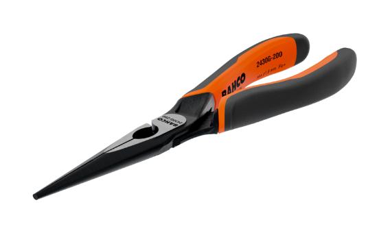 2430G-160 PLIER, SNIPE NOSE, 160MM ERGO BAHCO