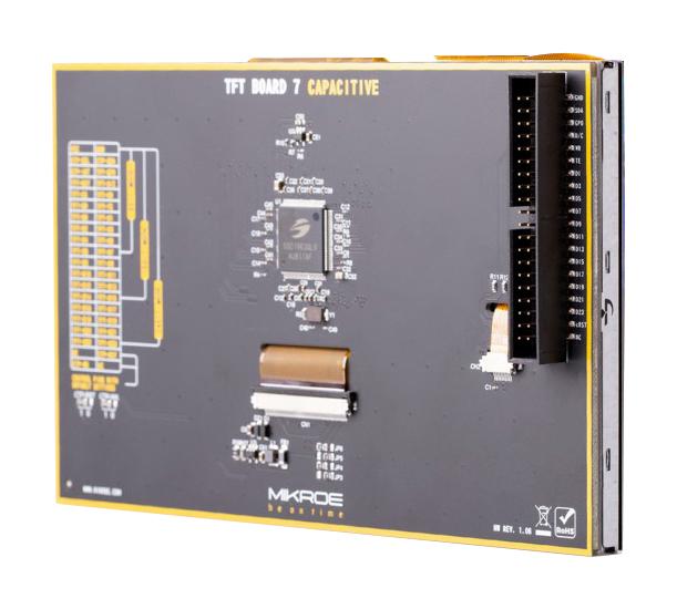 MIKROE-3510 7" CAPACITIVE TFT BOARD, FUSION BOARD MIKROELEKTRONIKA
