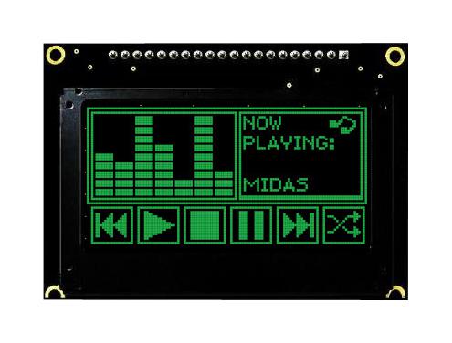 MCOB128064JX-GM OLED GRAPHIC DISPLAY, COB, 128X64PIXELS MIDAS