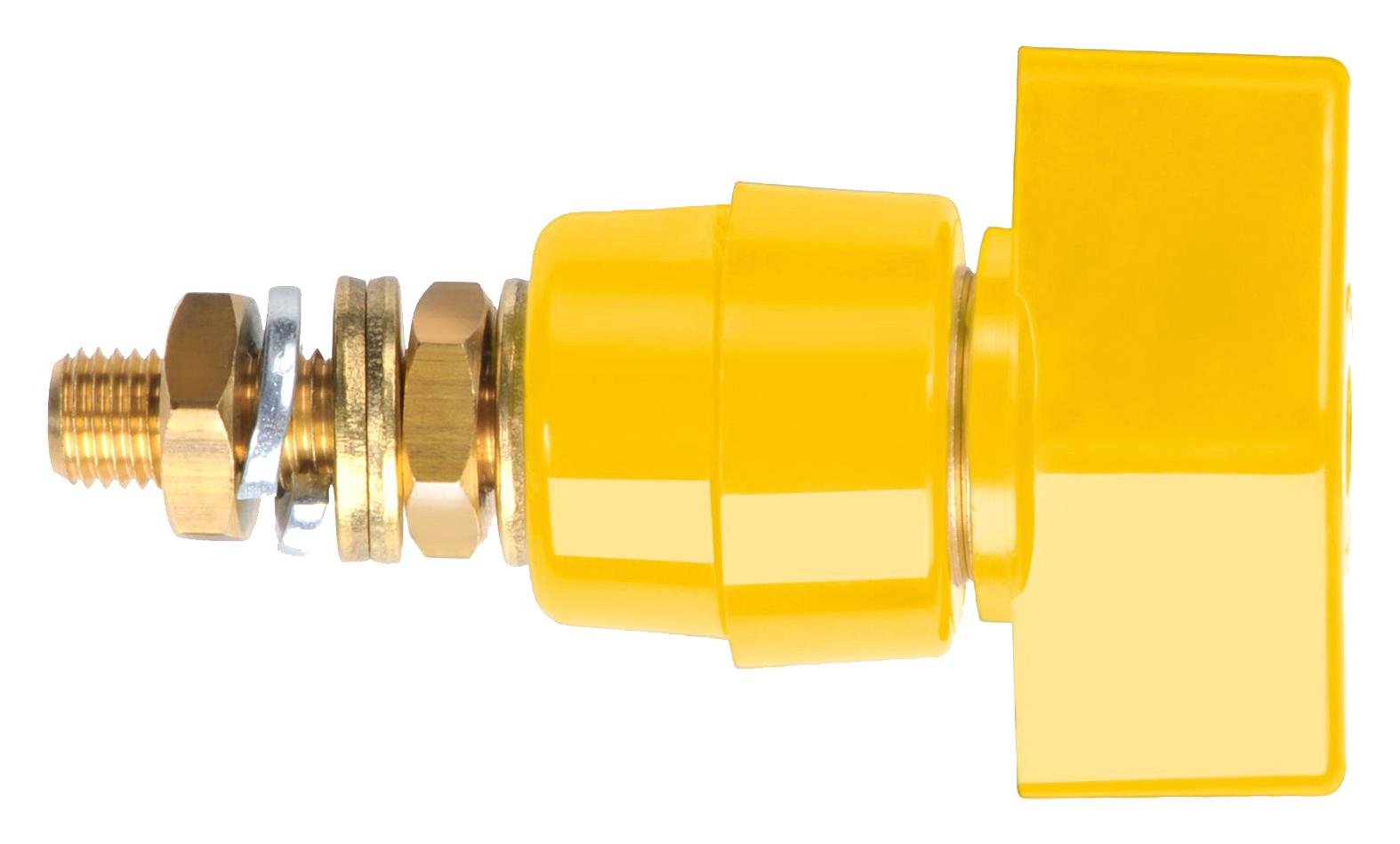 POL 631 / GE BINDING POST, 63A, PANEL, YELLOW SCHUTZINGER