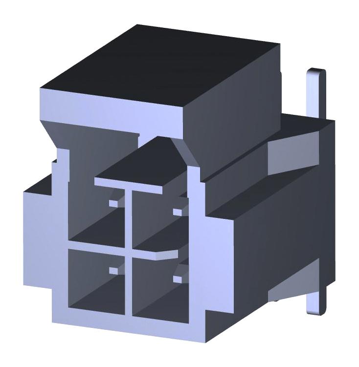 105429-1104 NANO-FIT HDR SMT VT DLR 4CKT TIN BLK MOLEX