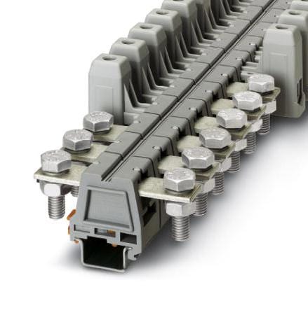 UHV 50-M10/M10 DIN RAIL TB, HIGH CURRENT, 2WAY, 1/0AWG PHOENIX CONTACT
