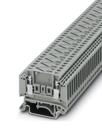 MTKD-FE/CUNI DINRAIL TERMINAL BLOCK, 4WAY, 12AWG, GRY PHOENIX CONTACT