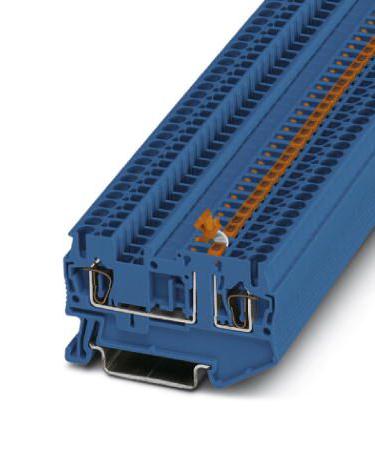 ST 2,5-MT BU DINRAIL TERMINAL BLOCK, 2WAY, 12AWG, BLU PHOENIX CONTACT