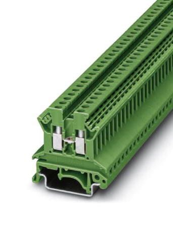 UK  2,5 N GN FEED-THROUGH TERMINAL BLOCK, 2WAY, 12AWG PHOENIX CONTACT