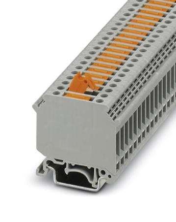 UK  5-MTK DINRAIL TERMINAL BLOCK, 2WAY, 10AWG, GRY PHOENIX CONTACT