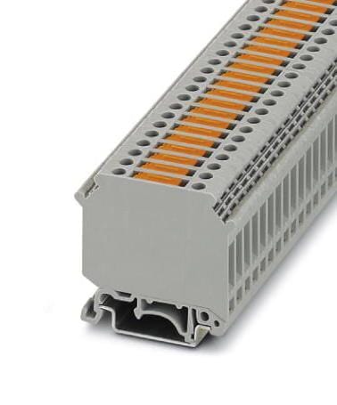 UK  5-MTK-P/P MIT SPERRE DINRAIL TERMINAL BLOCK, 2WAY, 10AWG, GRY PHOENIX CONTACT