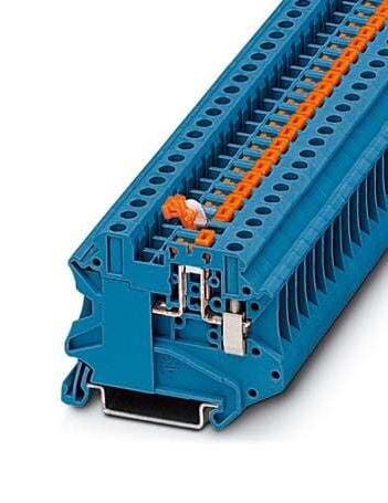 UT 4-MT BU DIN RAIL TB, KNIFE DISCONNECT, 2P, 12AWG PHOENIX CONTACT