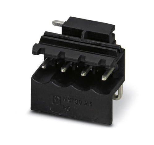 MSTBO 2,5/ 4-G1L BK TERMINAL BLOCK, HEADER, R/A, 4POS, TH PHOENIX CONTACT
