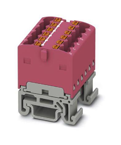 PTFIX 12X1,5-NS15A PK TB, DISTRIBUTION BLOCK, 12P, 14AWG, PINK PHOENIX CONTACT