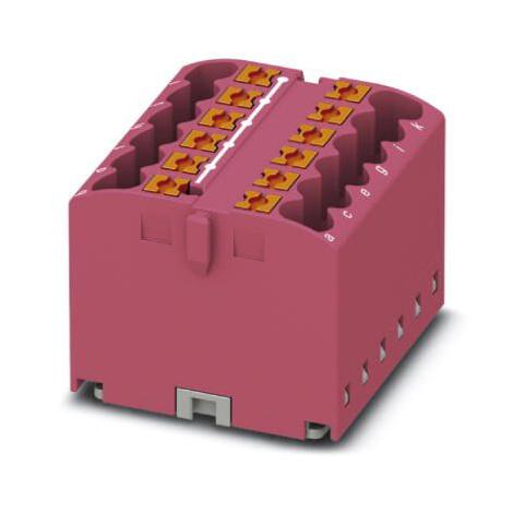PTFIX 12X2,5-G PK TB, DISTRIBUTION BLOCK, 12P, 12AWG, PINK PHOENIX CONTACT