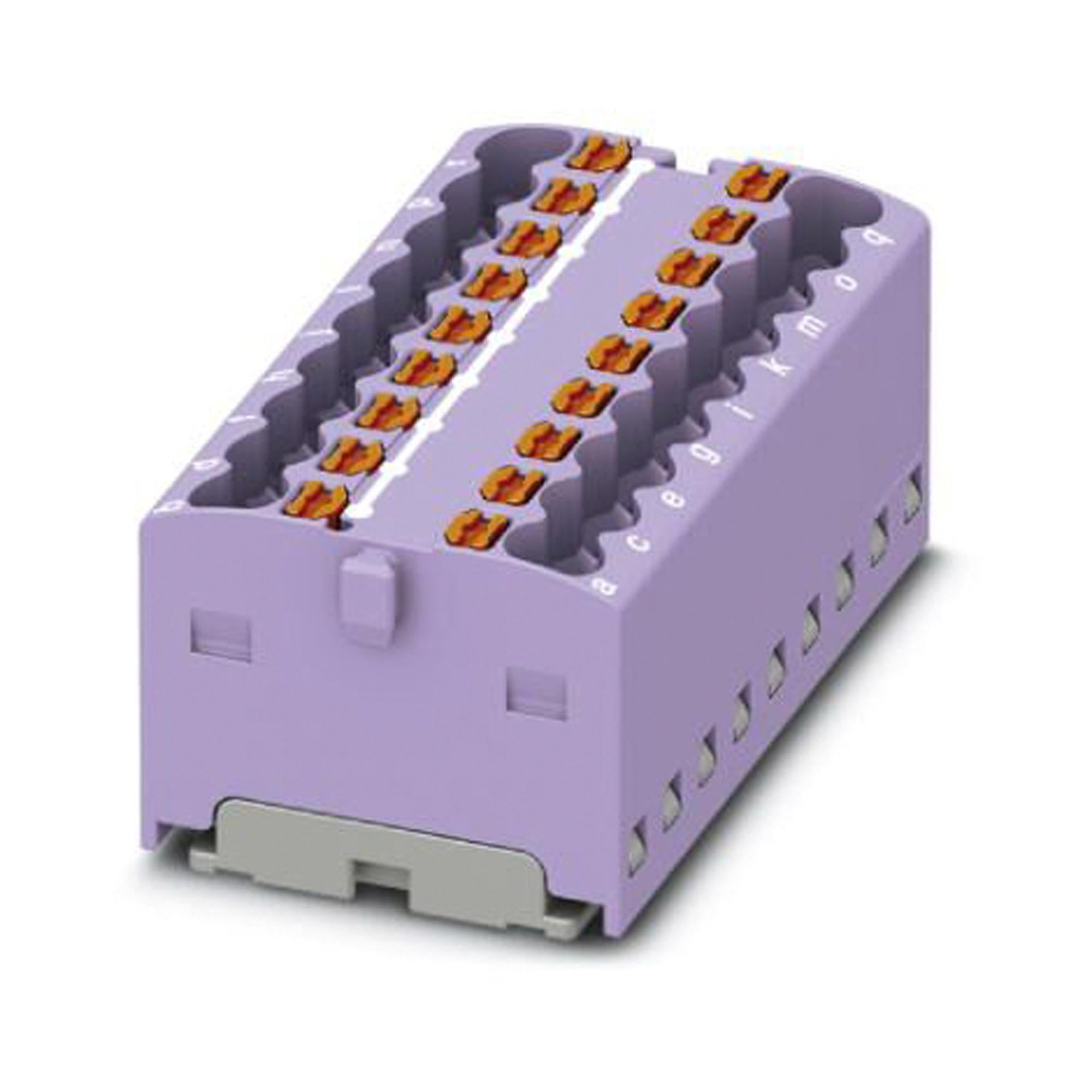 PTFIX 18X1,5-G VT TB, DISTRIBUTION BLOCK, 18P, 14AWG, VIO PHOENIX CONTACT