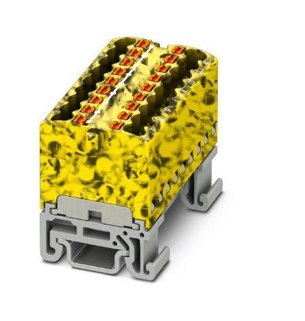 PTFIX 18X1,5-NS15A-FE TB, DISTRIBUTION BK, 18P, 14AWG, YEL/BLK PHOENIX CONTACT