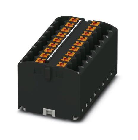 PTFIX 18X2,5-G BK TB, DISTRIBUTION BLOCK, 18P, 12AWG, BLK PHOENIX CONTACT
