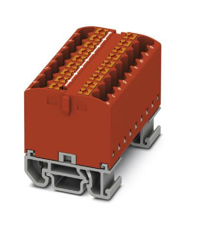 PTFIX 18X2,5-NS15A RD TB, DISTRIBUTION BLOCK, 18P, 12AWG, RED PHOENIX CONTACT