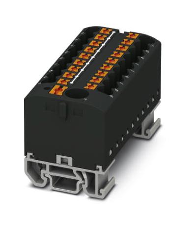 PTFIX 6/18X2,5-NS15A BK TB, POWER DISTRIBUTION, 19P, 12AWG, BLK PHOENIX CONTACT