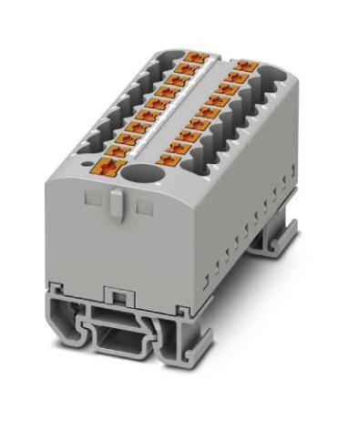 PTFIX 6/18X2,5-NS15A GY TB, POWER DISTRIBUTION, 19P, 12AWG, GRY PHOENIX CONTACT