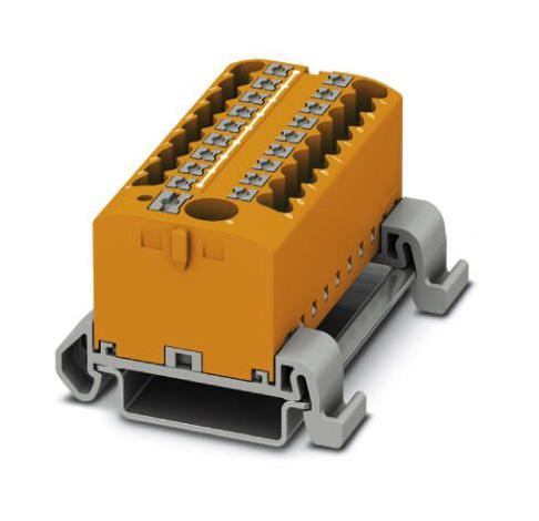 PTFIX 6/18X2,5-NS35A OG TB, POWER DISTRIBUTION, 19P, 12AWG, ORG PHOENIX CONTACT