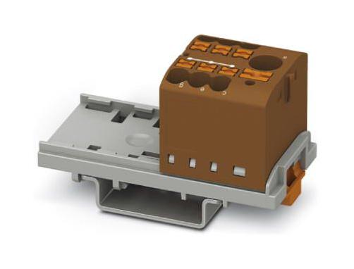 PTFIX 6/6X2,5-NS35 BN TB, POWER DISTRIBUTION, 7P, 12AWG, BRN PHOENIX CONTACT