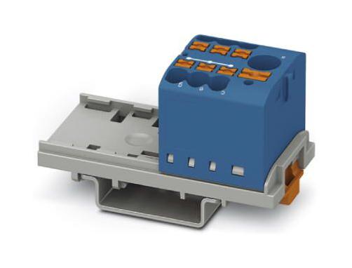 PTFIX 6/6X2,5-NS35 BU TB, POWER DISTRIBUTION, 7P, 12AWG, BLU PHOENIX CONTACT