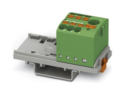 PTFIX 6/6X2,5-NS35 GN TB, POWER DISTRIBUTION, 7P, 12AWG, GRN PHOENIX CONTACT