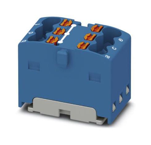 PTFIX 6X1,5-G BU TB, POWER DISTRIBUTION, 6P, 14AWG, BLU PHOENIX CONTACT