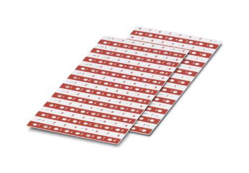 KZMP-RV  8:1-8 MARKING MASK CARD, 1-8, 7.62MM, WHT, TB PHOENIX CONTACT