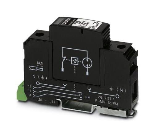 F-MS 12/FM SURGE PROTECTOR, 100NS, 40KA PHOENIX CONTACT