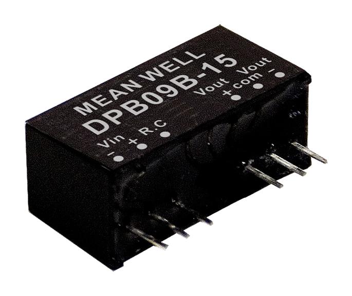 DPB09C-12 DC-DC CONVERTER, 2 O/P, 9W MEAN WELL