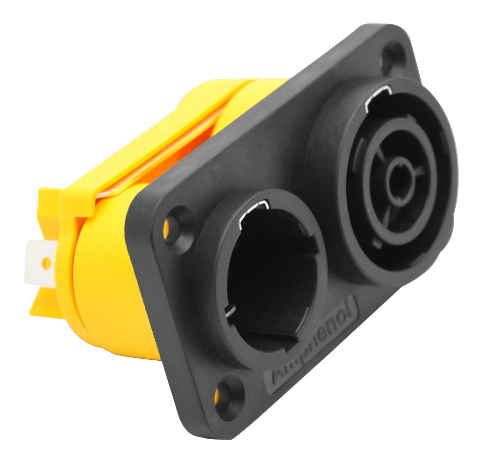 HPT-3-CC PWR ENTRY CONN, 2P+PE, PLUG+RCPT, 16A/QC AMPHENOL