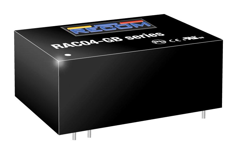 RAC04-3.3SGB POWER SUPPLY, AC-DC, 3.3V, 1.21A RECOM POWER