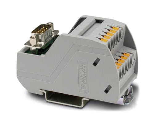 VIP-2/PT/D 9SUB/M INTERFACE MODULE, 9POS, 25VAC, PUSH-IN PHOENIX CONTACT