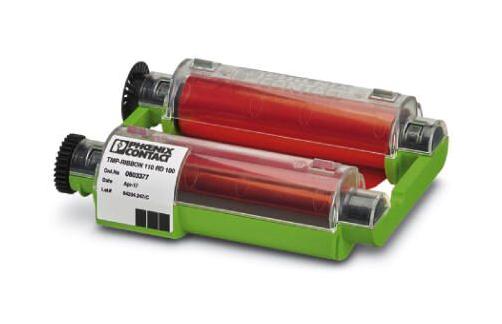 TMP-RIBBON 110 RD 100 INK RIBBON, CARTRIDGE, RED PHOENIX CONTACT