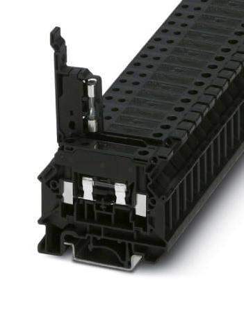 UK 5-HESI N FUSE MODULAR TB, 2WAY, 10AWG, BLACK PHOENIX CONTACT