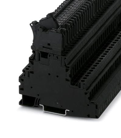 UT 4-L/HESILED 60 (5X20) FUSE MODULAR TB, 4WAY, 10AWG, BLACK PHOENIX CONTACT