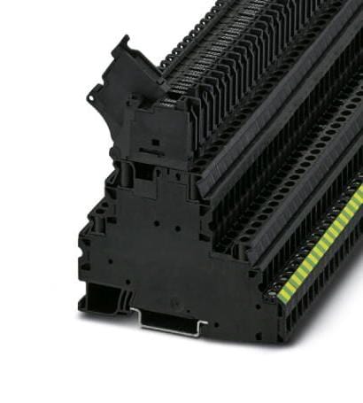 UT 4-PE/L/HESILED 250 (5X20) FUSE MODULAR TB, 5WAY, 10AWG, BLACK PHOENIX CONTACT