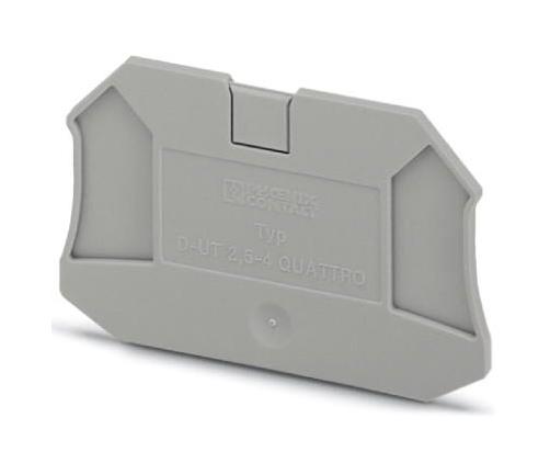 D-UT 4-QUATTRO HV END COVER, TERMINAL BLOCK, GREY PHOENIX CONTACT