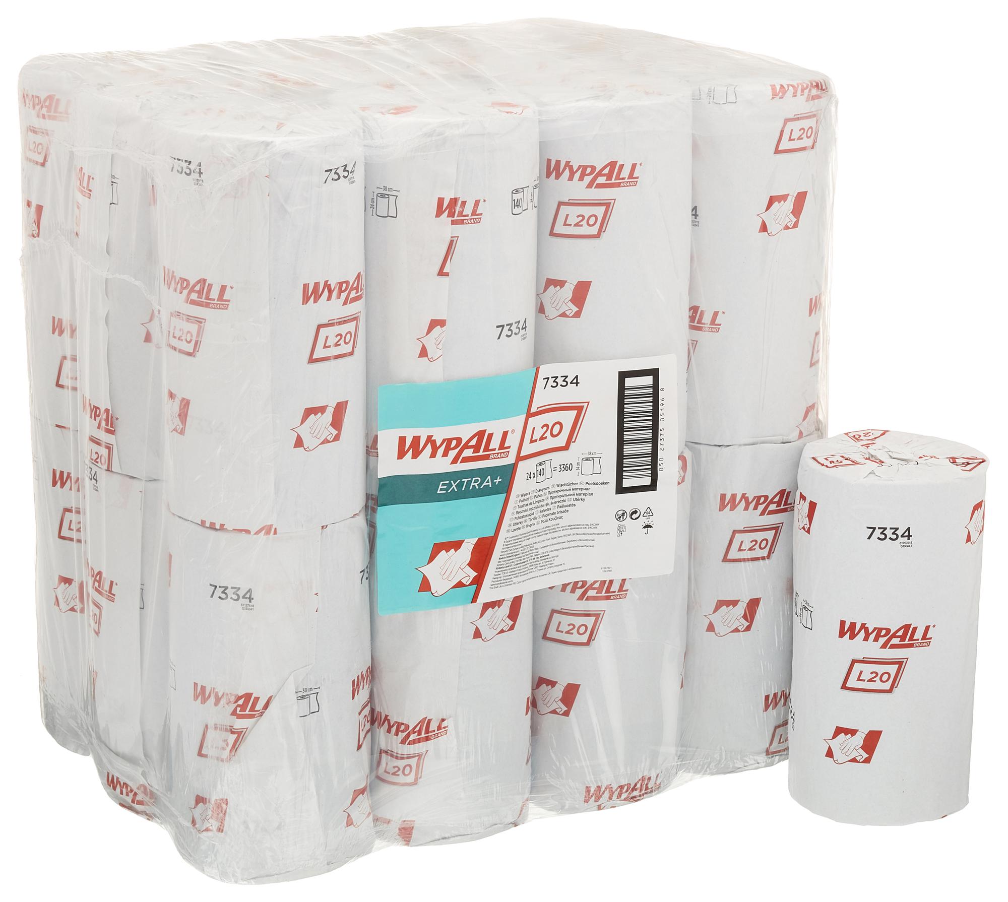 7334 WIPER, 38CM X 24CM, 24 ROLL, 140 SHEET KIMBERLY CLARK