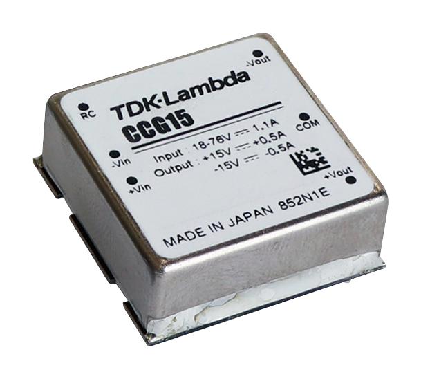 CCG-15-48-12D DC-DC CONVERTER, 2 O/P, 12V, 0.65A TDK-LAMBDA