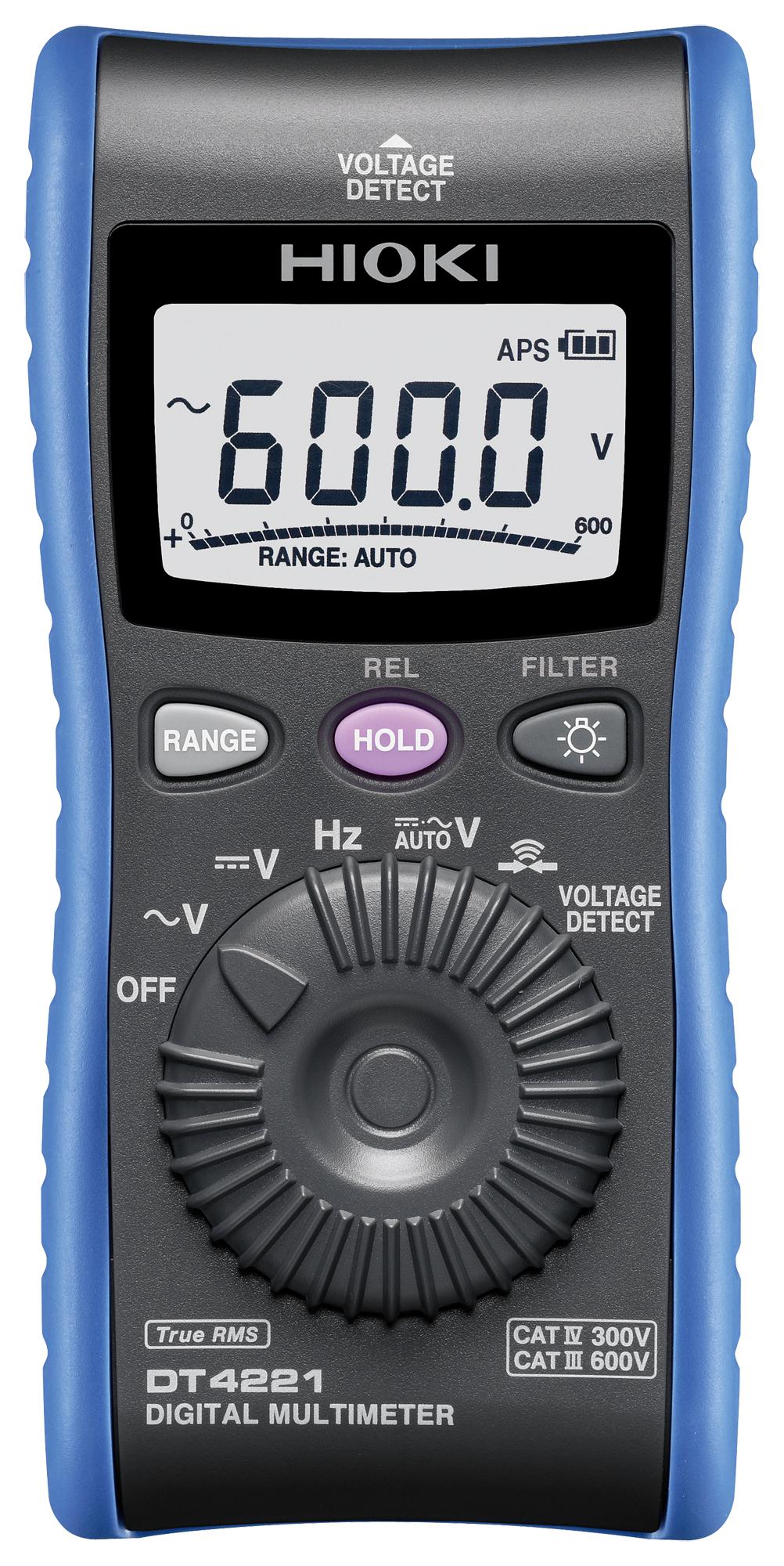 DT4221 DIGITAL MULTIMETER, HH, TRUE RMS, 600V HIOKI