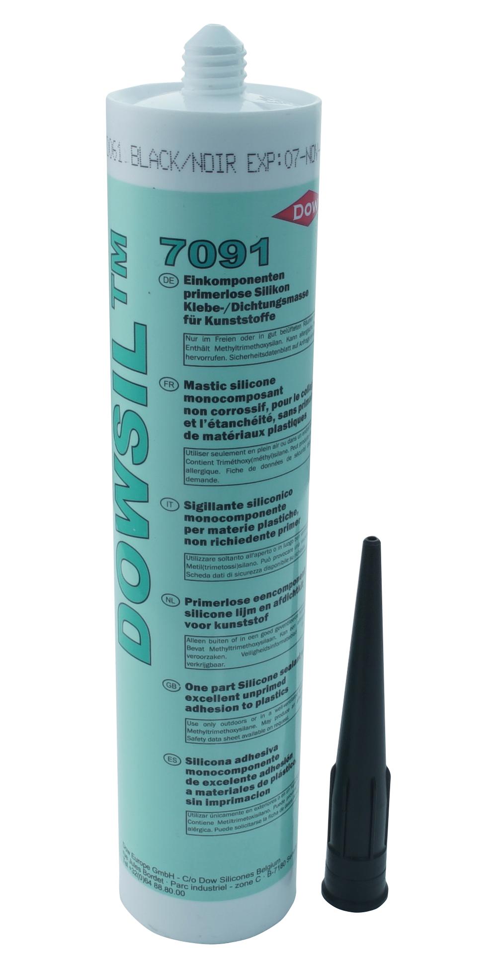 7093 BLACK, 310ML SILICONE SEALANT, CARTRIDGE, BLK DOW