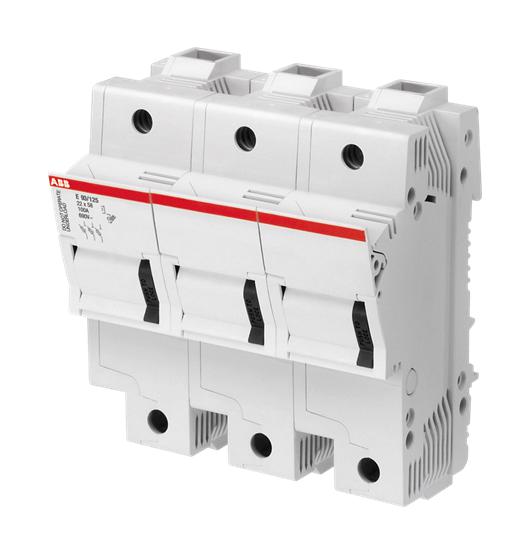 E93/125S DIN RAIL FUSE HOLDER, 3P, 125A, 600V ABB