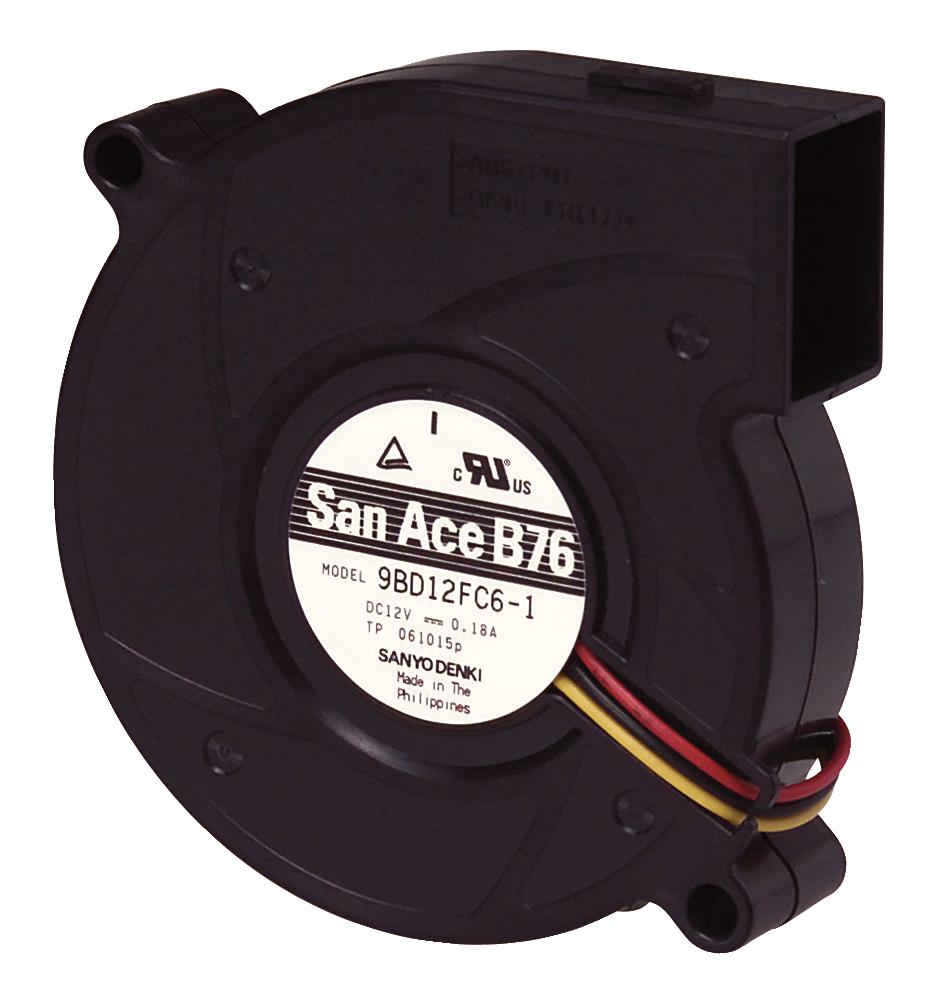 9BD12SC6-1 BLOWER, CENTRIFUGAL, 0.29M3/MIN, 43DBA SANYO DENKI