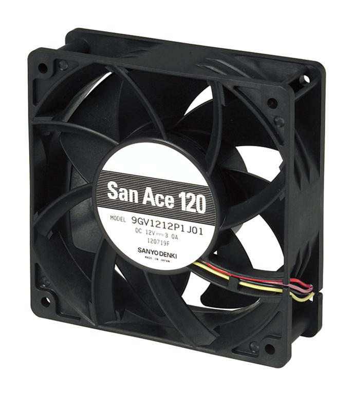 9GV1248P1J01 DC AXIAL FAN, 224CU.FT/MIN, BALL, 120MM SANYO DENKI