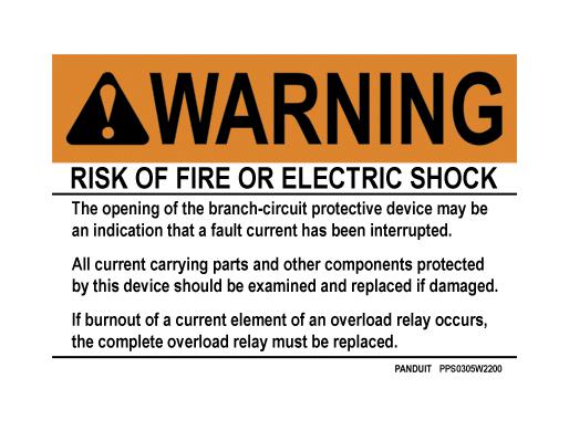 PPS0305W2200 SAFETY SIGN, POLYESTER, 127MM WX76.2MM H PANDUIT