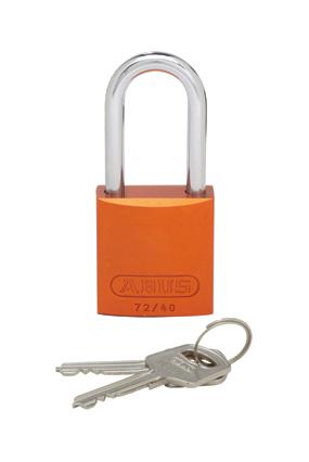 PSL-7OR-LS LOCKOUT PADLOCK, 38.1MM, ALUM/STEEL, ORG PANDUIT