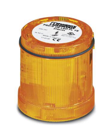 PSD-S OE LED FL YE LED SIGL INDICATOR, FLASHING, 24V, YEL PHOENIX CONTACT