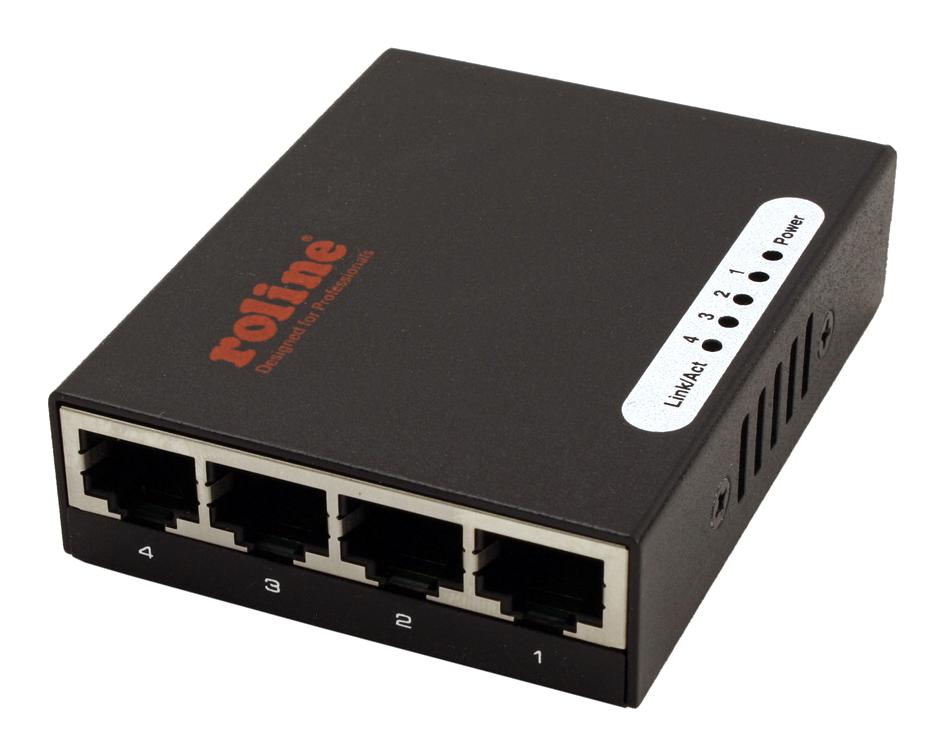 21.14.3514 ETHERNET SW, 4X RJ45, 10/100MBPS/1GBPS ROLINE