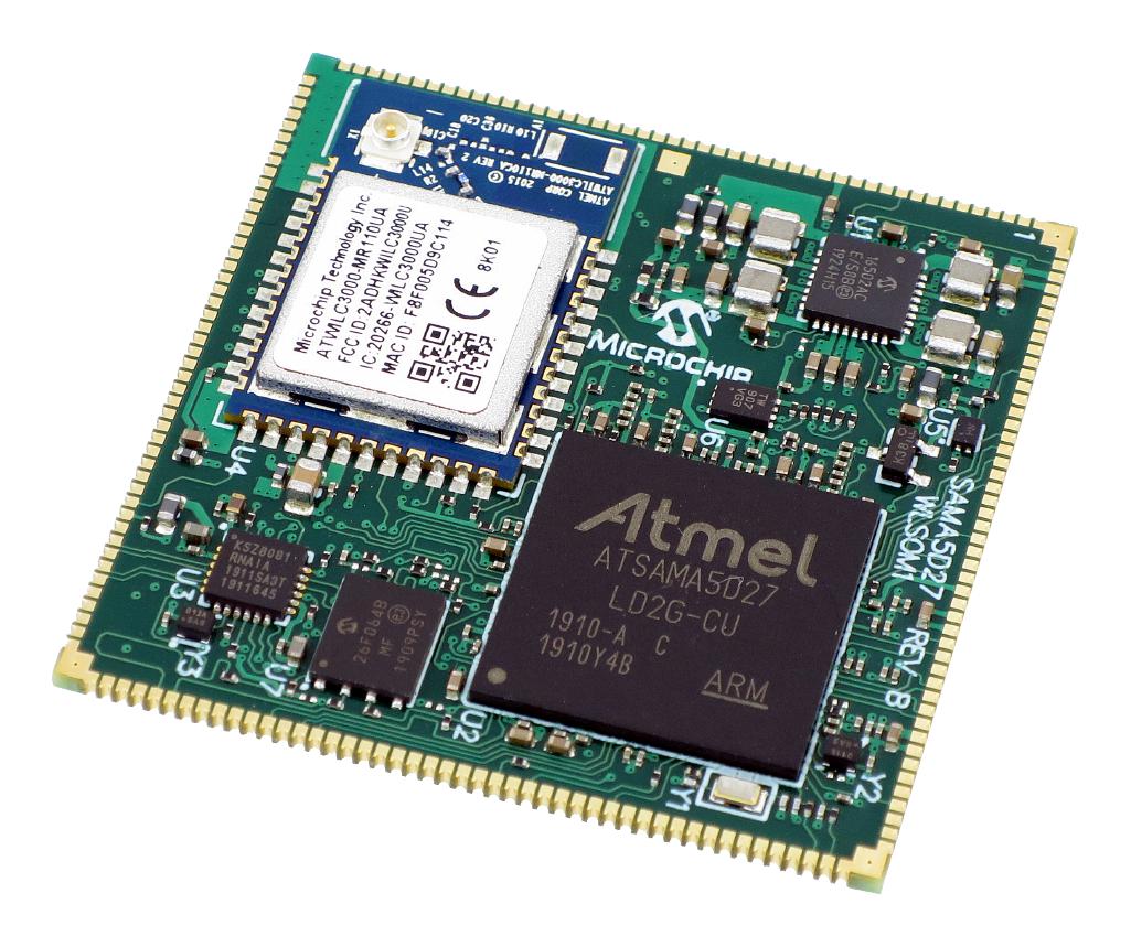 ATSAMA5D27-WLSOM1 EVAL MODULE, ARM CORTEX-A5 MPU MICROCHIP