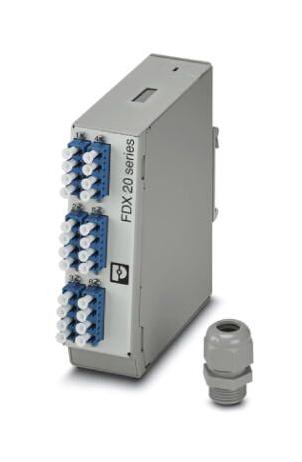 FOC-FDX20-PP-LCQ6-OSP-PT9 DIN RAIL SPLICE BOX, 12 X LC DUPLEX PHOENIX CONTACT